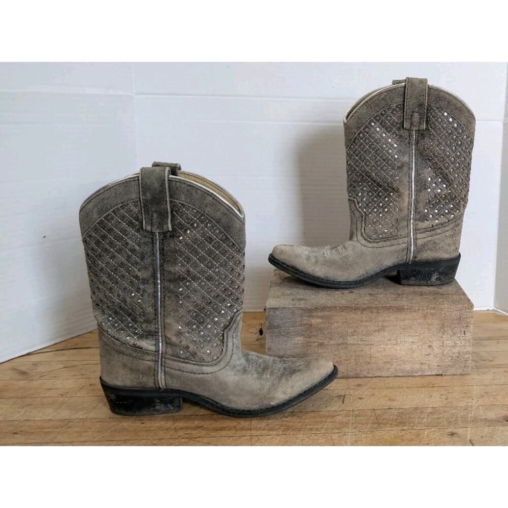 Smoky Mountain Girls Magnolia Western Boot Snip Toe Size 2 Big Kids